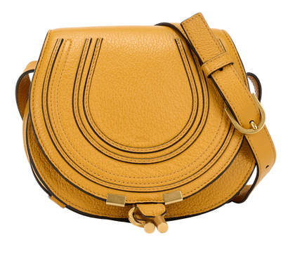 Small Marcie Crossbody, &pound;495, Handbags, Yellow, Leather, Front view